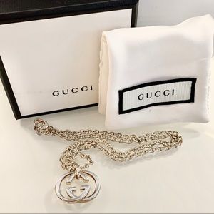 🆕 GUCCI Interlocking G's Pendant Necklace Chain